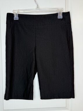 Attyre New York Black Pull On Bermuda Shorts Womens 8 Stretch Career